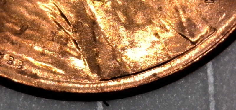 2017-P-Lincoln-Shield-Cent-With-Tiny-Retained-Cud-It's-Raised,-Die-Crack